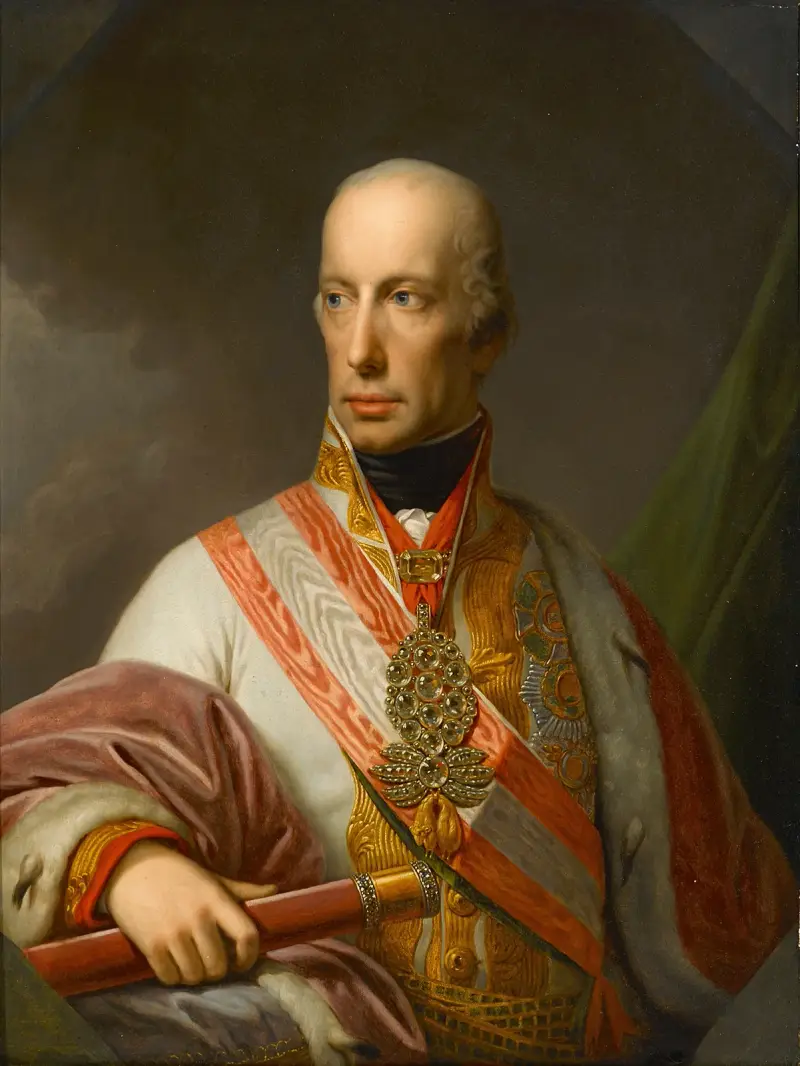 Porträtt av kejsar Frans I (II) av Österrike av Johann Baptist von Lampi the Elder