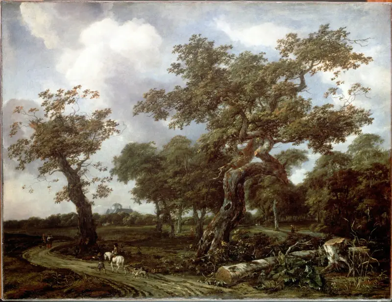 A Wood near The Hague, with a view of the Huis ten Bosch av Jan Van Kessel The Elder