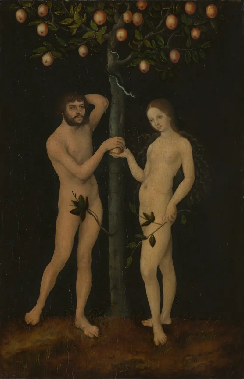 Adam a Eva, 1528 – Nr. 1, Lucas Cranach the Elder