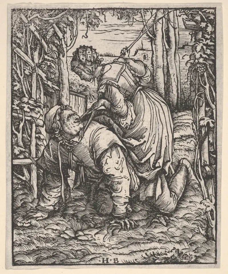 Aristoteles och Phyllis av Hans Burgkmair The Elder