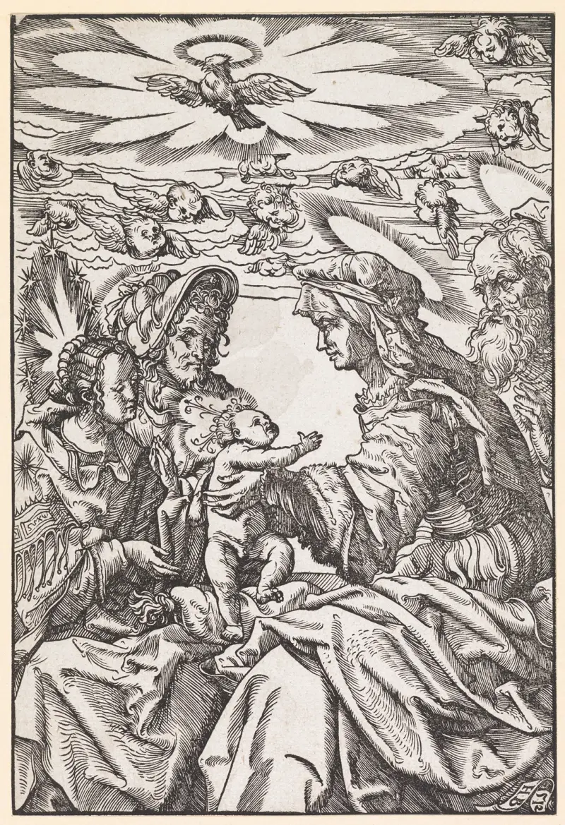 Den heliga familjen med Anna och Joachim av Hans Burgkmair The Elder