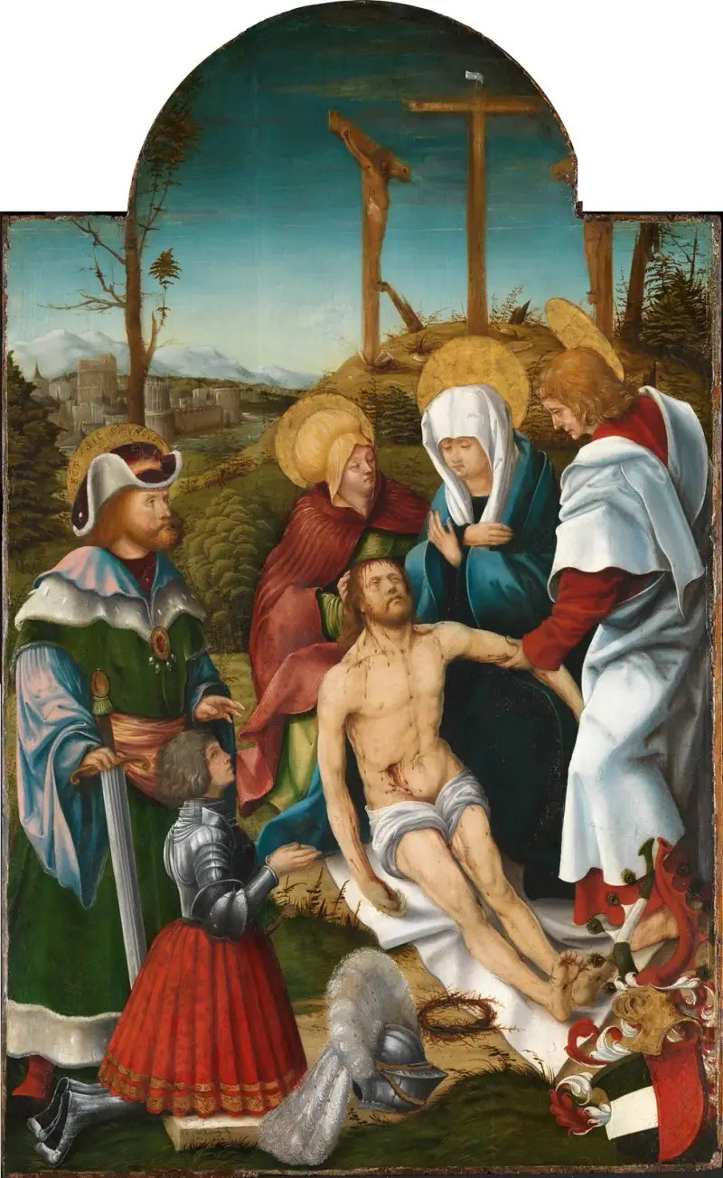 Beweinung Christi mit dem Heiligen Sigismund und einem knienden Stifter von Hans Burgkmair The Elder