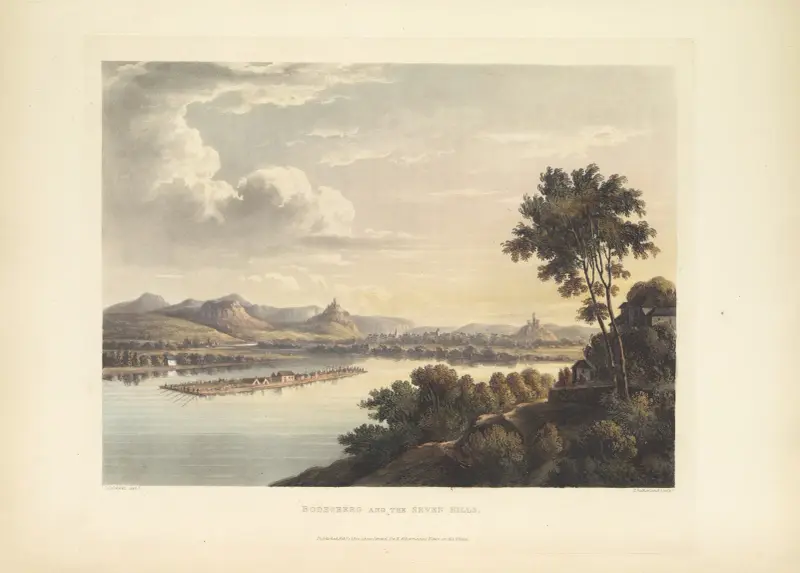 Bodesberg und die sieben Hügel von Christian Georg Schütz the elder