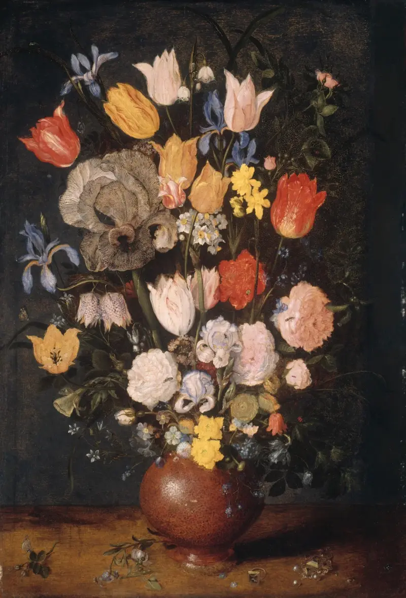 Blomsterbukett i lerkruka av Jan Brueghel The Elder