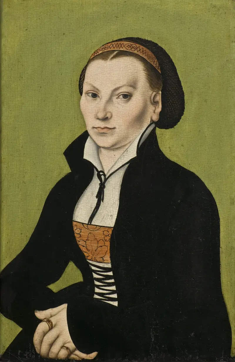 Catharina von Bora, wife of Martin Luther av Lucas Cranach the Elder