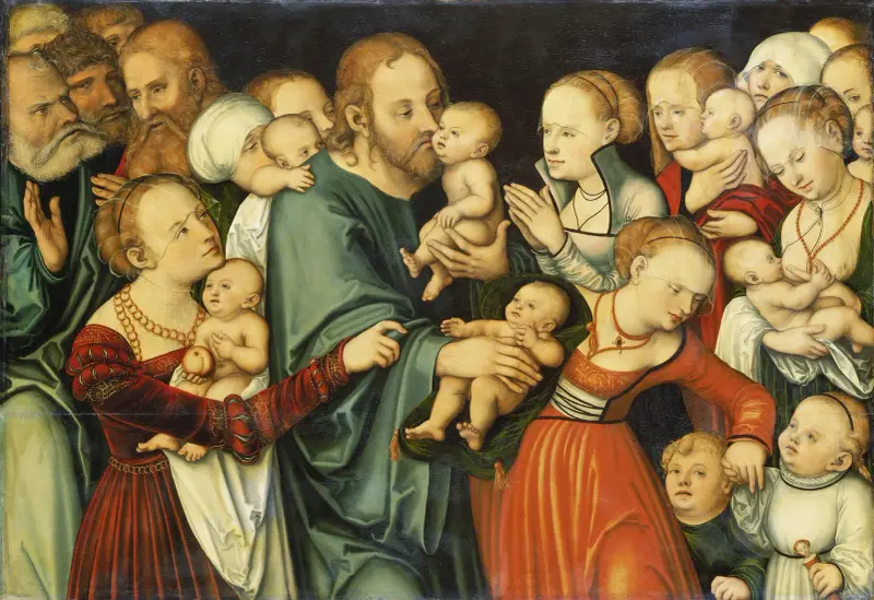 Christus segnet die Kinder, 1535 von Lucas Cranach the Elder