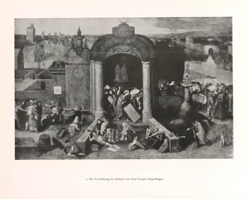 Die Vertreibung der Krämer aus dem Tempel av Pieter Bruegel The Elder