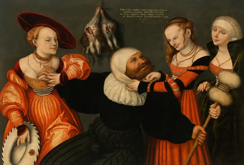 Herkules a Omfale, 1532, Lucas Cranach the Elder