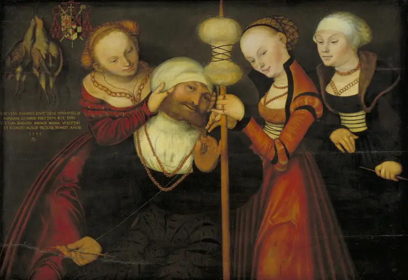 Herkules a Omfale, 1535, Lucas Cranach the Elder