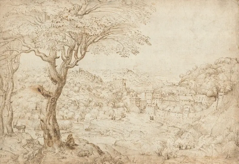 Landscape with the Penitence of Saint Jerome av Pieter Bruegel The Elder