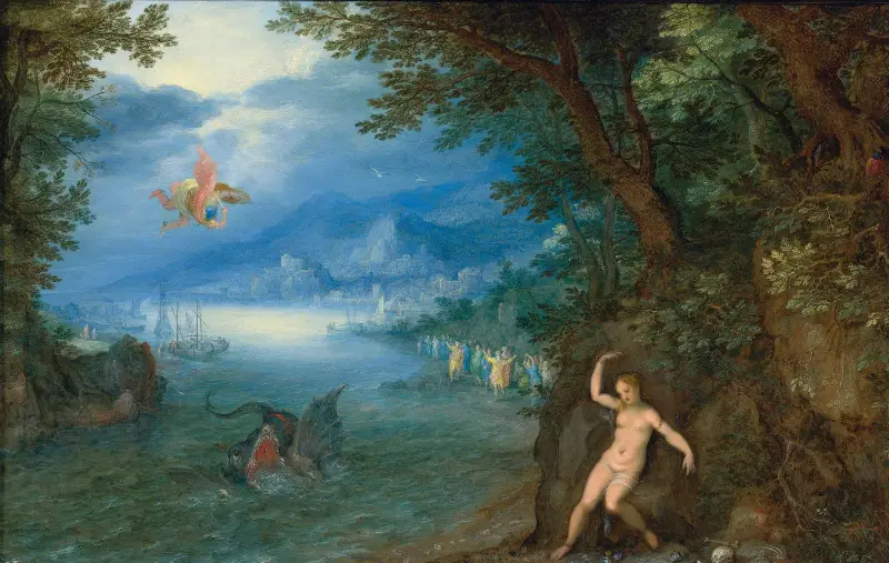 Perseus och Andromeda av Jan Brueghel The Elder