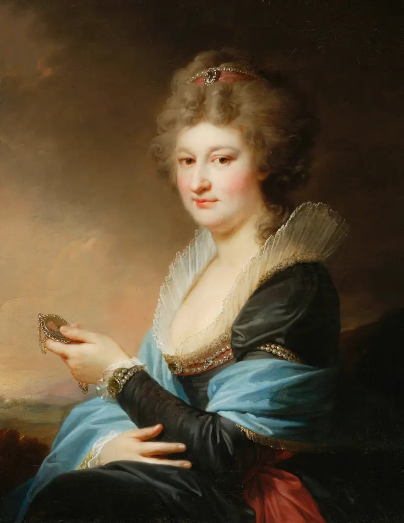 Portrait of Józefa née Radziwiłł (1762–before 1816) av Johann Baptist von Lampi the Elder