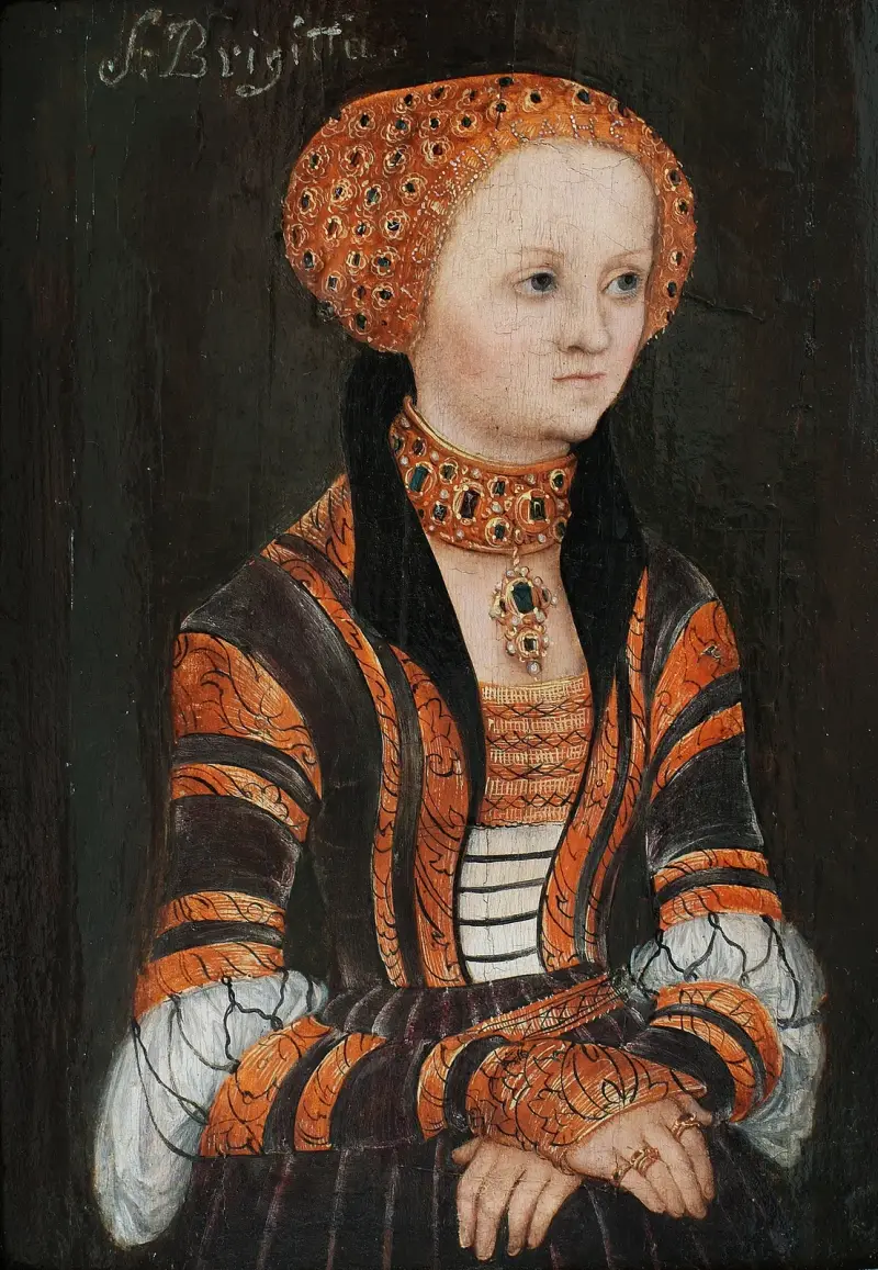 Portrait of St. Bridget of Sweden av Lucas Cranach the Elder