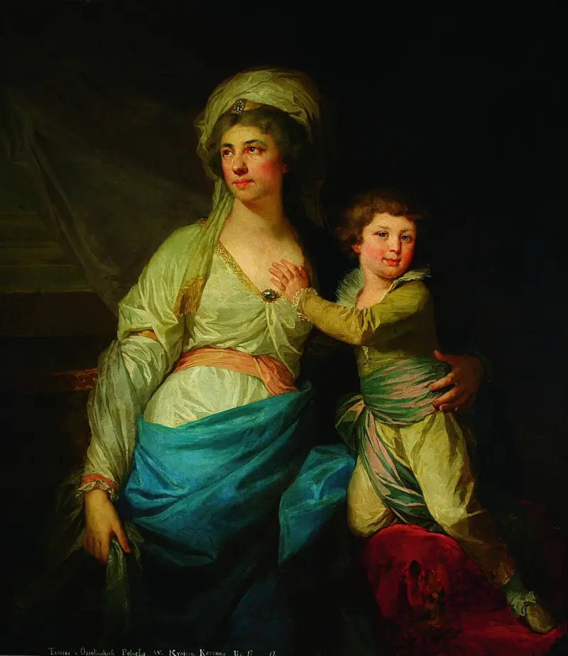 Portrait of Teresa Potocka née Ossolińska with uncle Alfred av Johann Baptist von Lampi the Elder