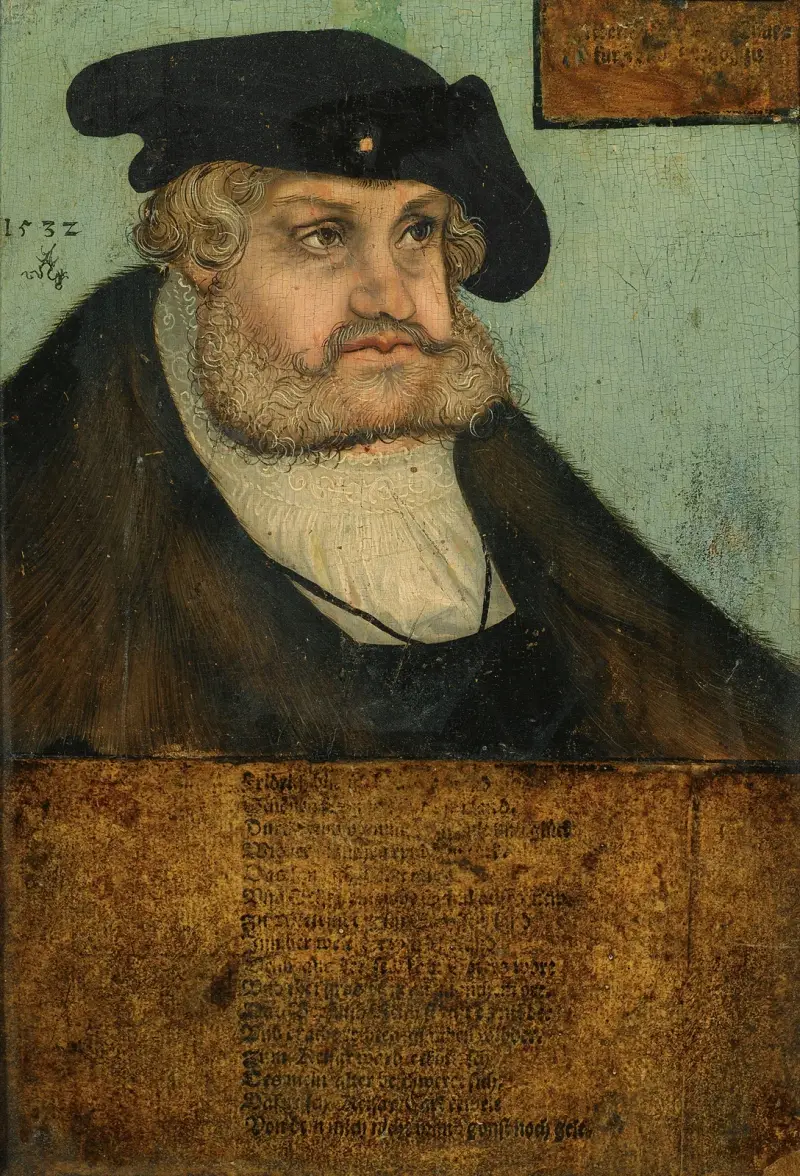 Portrait of The Elector Frederick III The Wise of Saxony (1463-1525) av Lucas Cranach the Elder