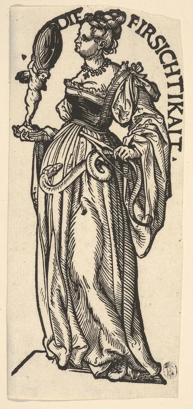 Prudence (Die Firsichtikait) (1500-tal) av Hans Burgkmair The Elder