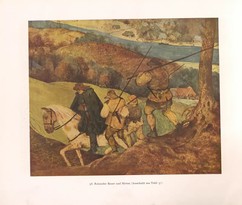 Reitender Bauer und Hirten von Pieter Bruegel The Elder