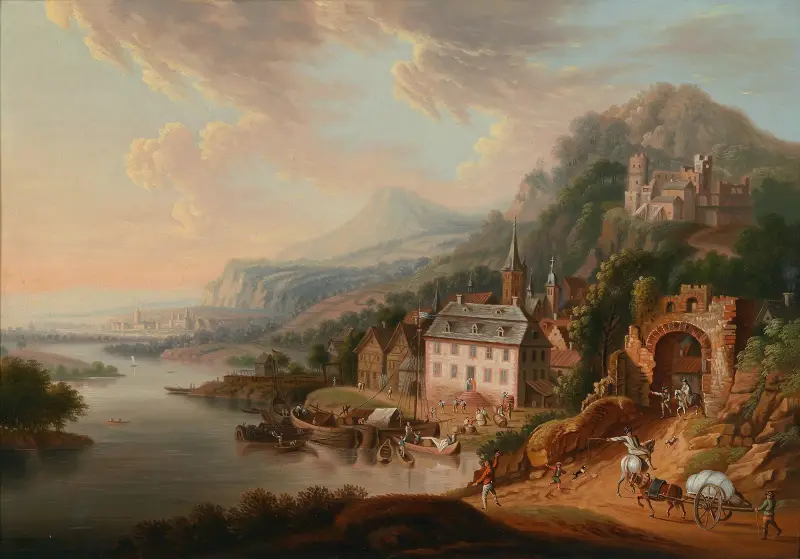 Rhenlandskap av Christian Georg Schütz the elder