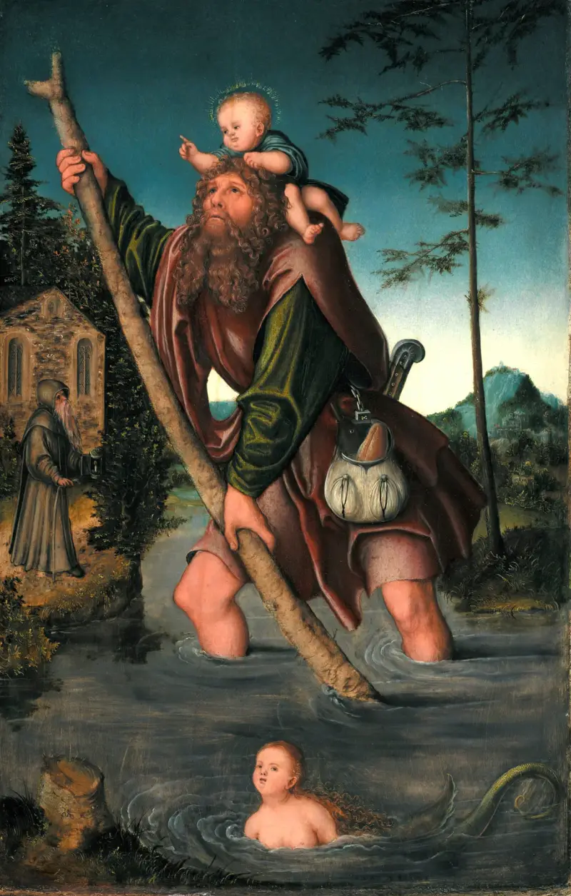 Svatý Kryštof, 1518, Lucas Cranach the Elder