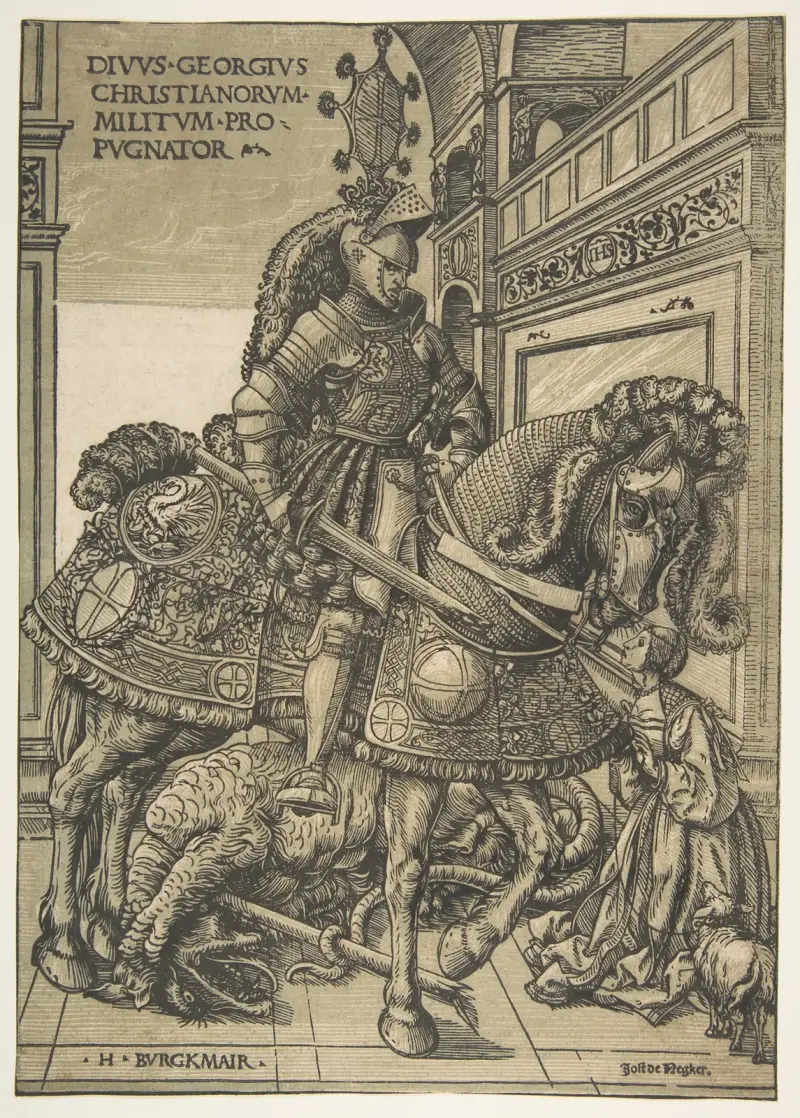 Sankt Göran till häst av Hans Burgkmair The Elder