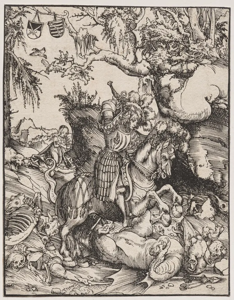 Der heilige Georg tötet den Drachen von Lucas Cranach the Elder