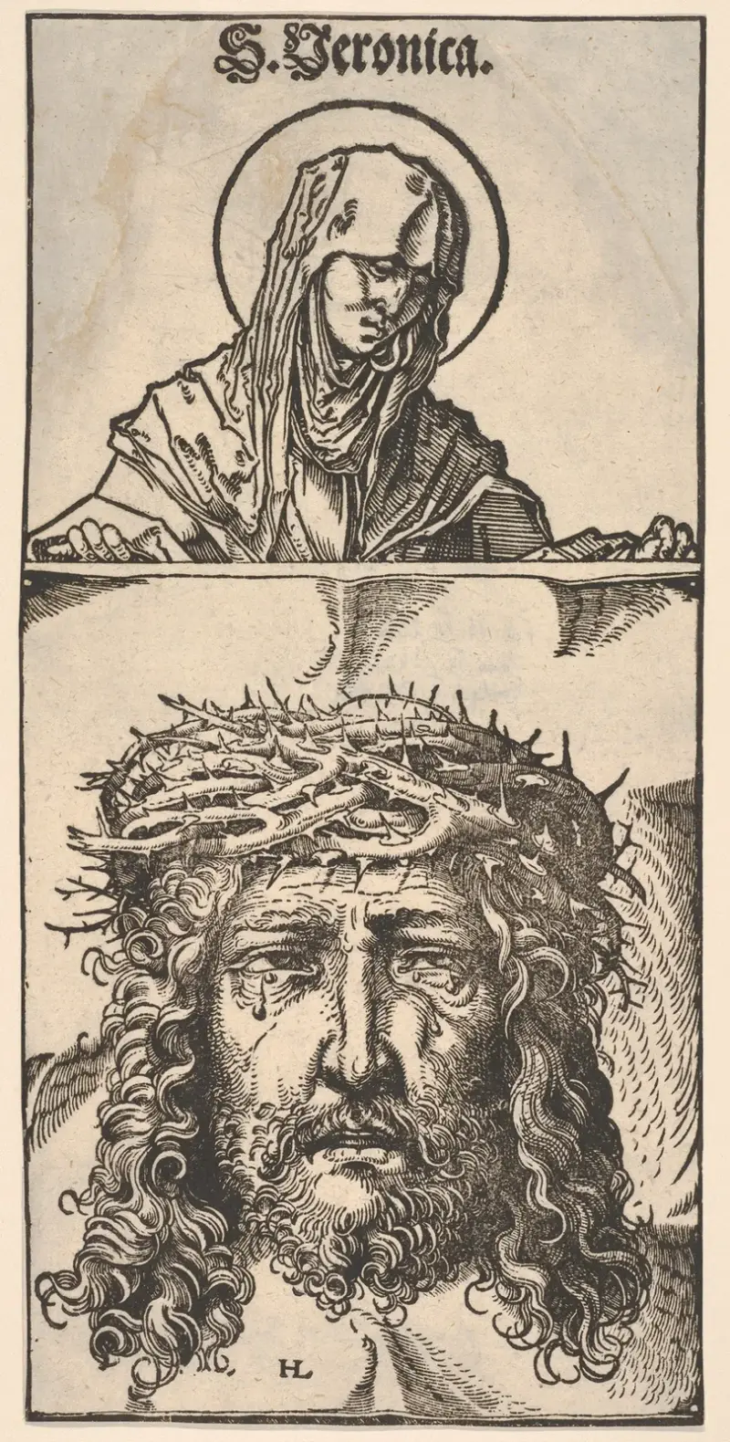 Die heilige Veronika mit dem Schweißtuch von Hans Burgkmair The Elder