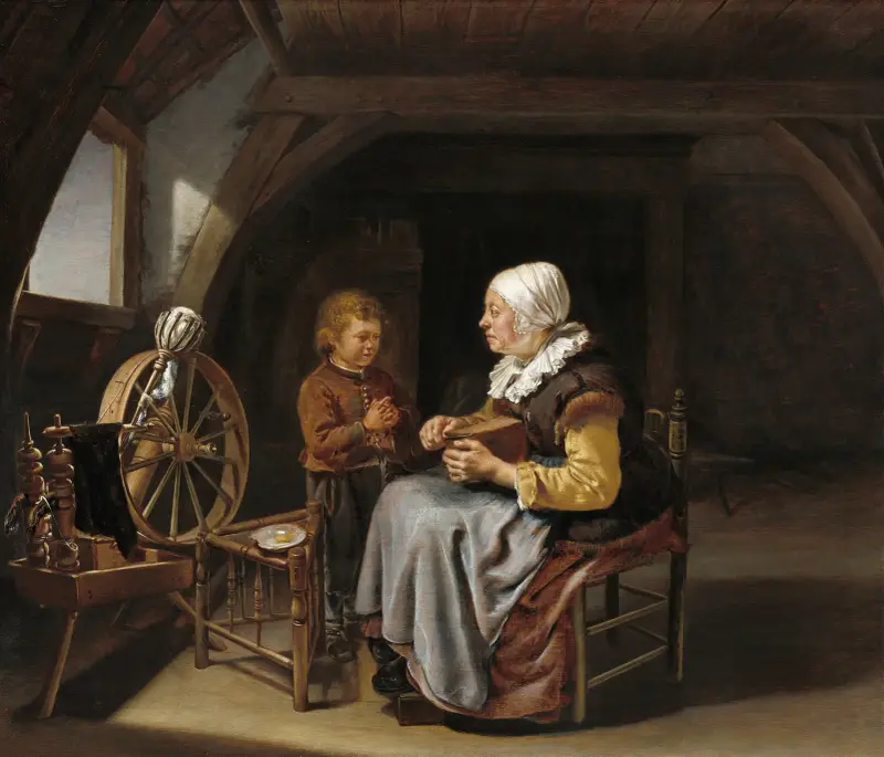 Modlitba před jídlem, Frans van Mieris the Elder