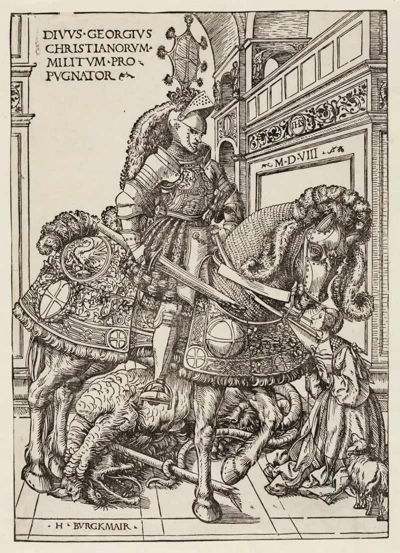 Sankt Göran till häst av Hans Burgkmair The Elder