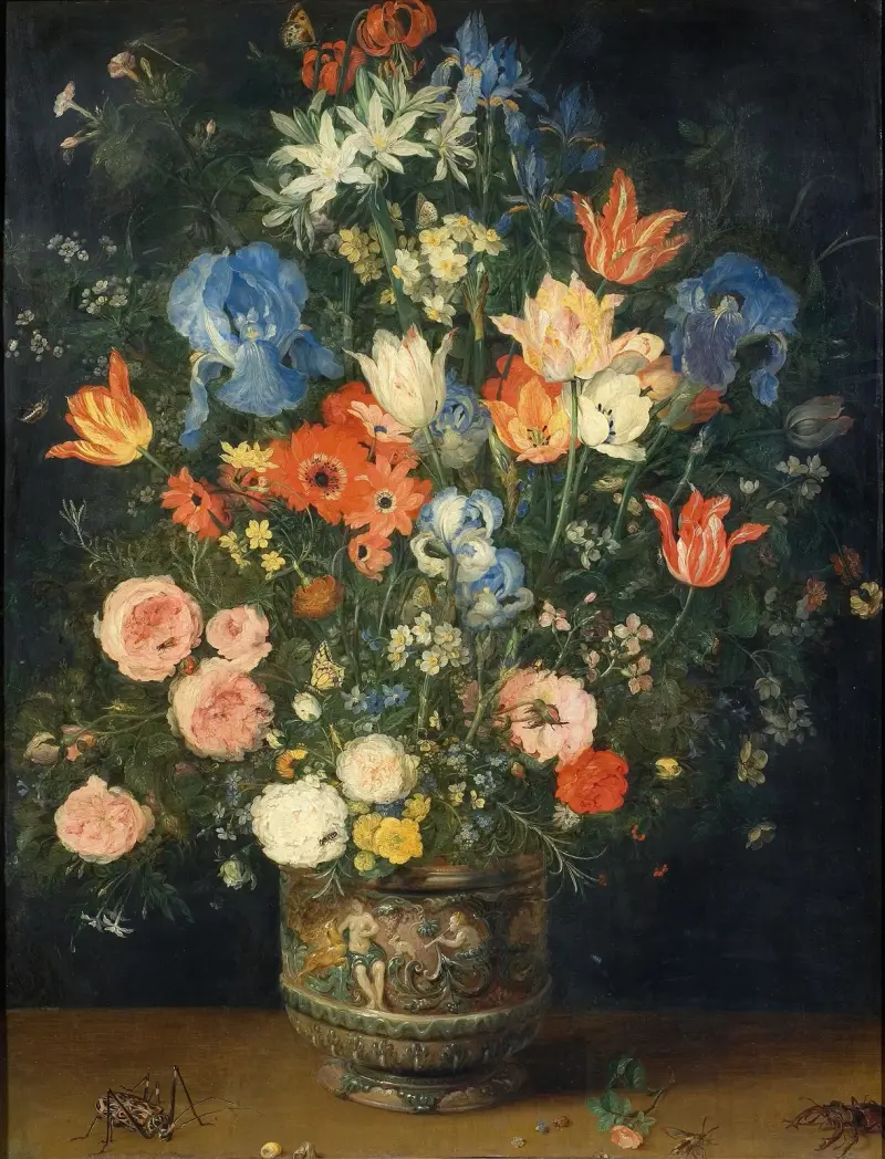 Stilleben med blommor och insekter av Jan Brueghel The Elder