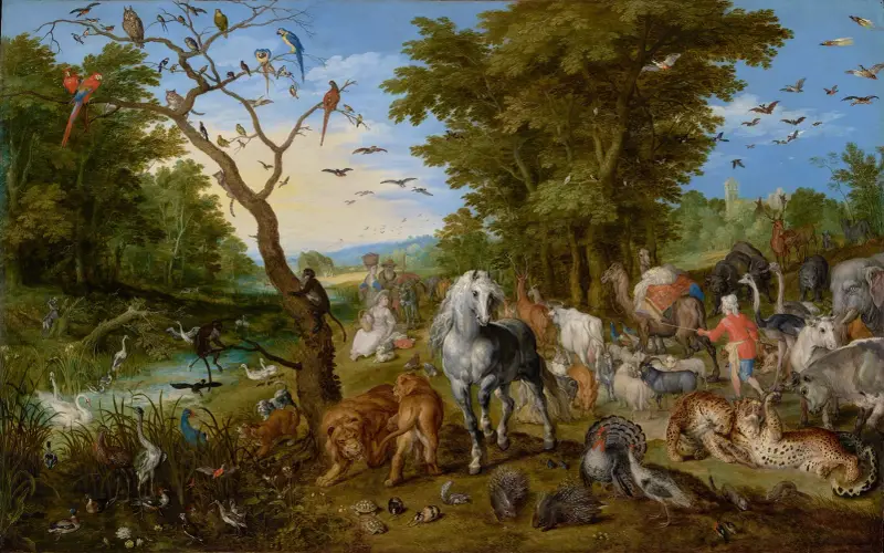 The Entry of the Animals into Noah’s Ark av Jan Brueghel The Elder