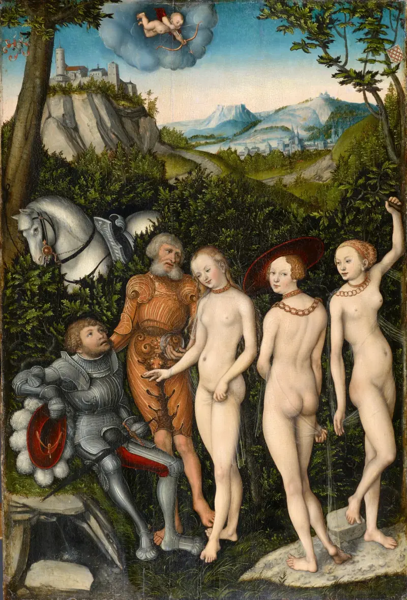 The Judgement of Paris, 1528 av Lucas Cranach the Elder