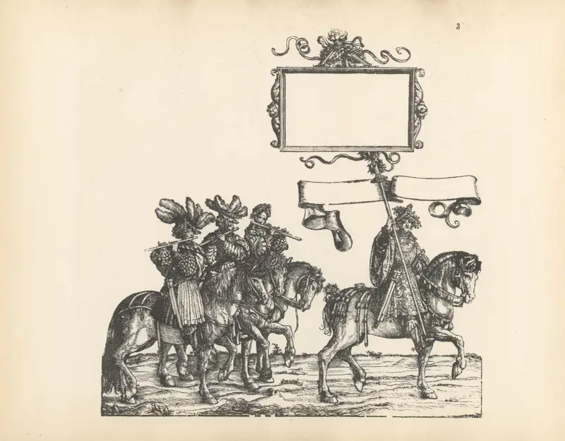 The Triumphs of the Emperor Maximilian I Pl.03 av Hans Burgkmair The Elder