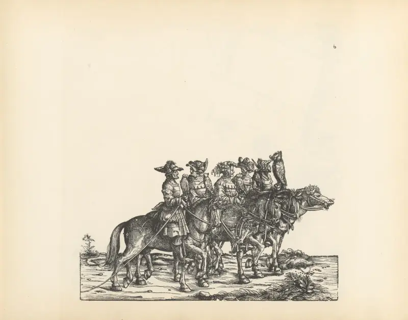 The Triumphs of the Emperor Maximilian I Pl.06 av Hans Burgkmair The Elder