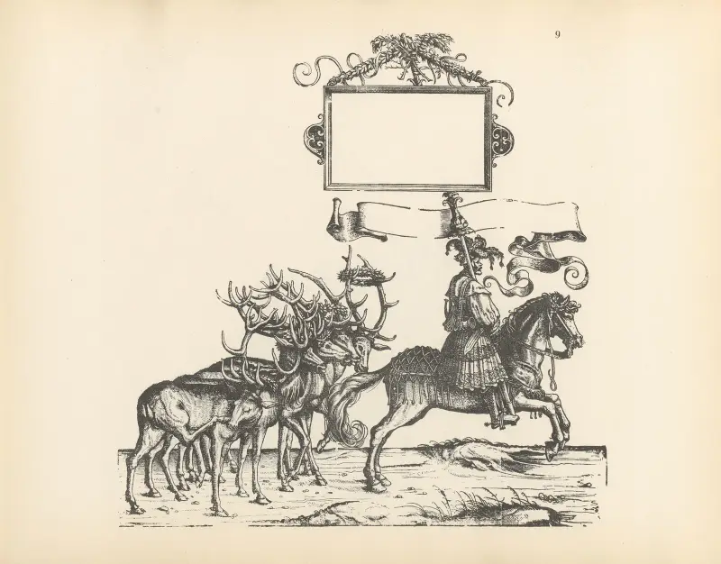The Triumphs of the Emperor Maximilian I Pl.09 av Hans Burgkmair The Elder