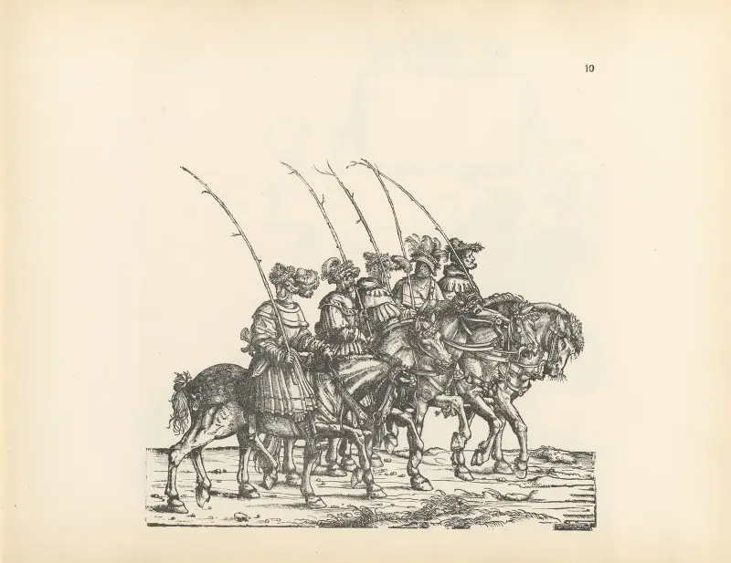 The Triumphs of the Emperor Maximilian I Pl.10 av Hans Burgkmair The Elder