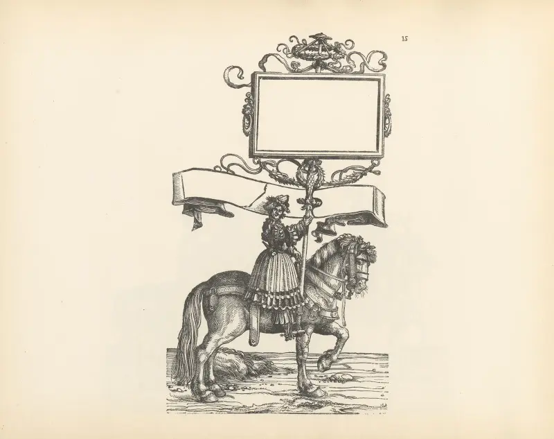 Kejsar Maximilians I triumfer, pl. 15 av Hans Burgkmair The Elder