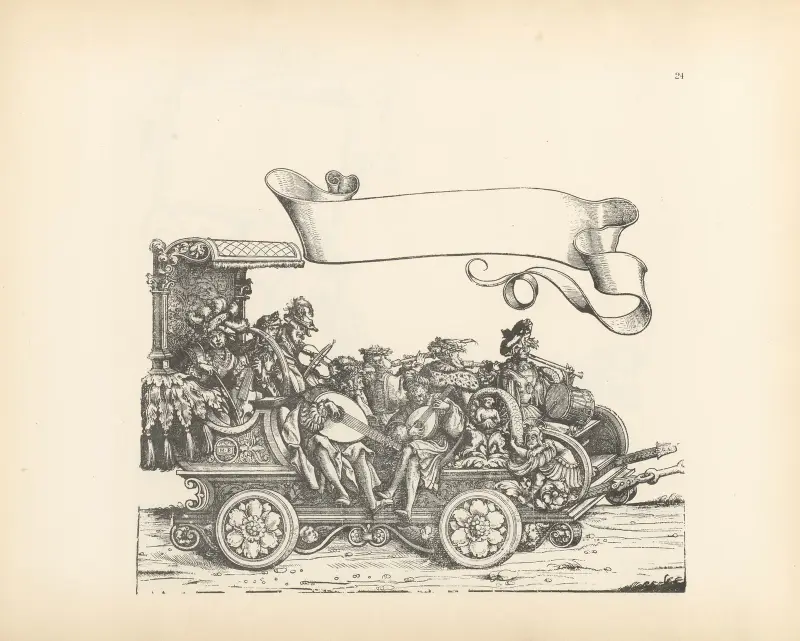 The Triumphs of the Emperor Maximilian I Pl.24 av Hans Burgkmair The Elder