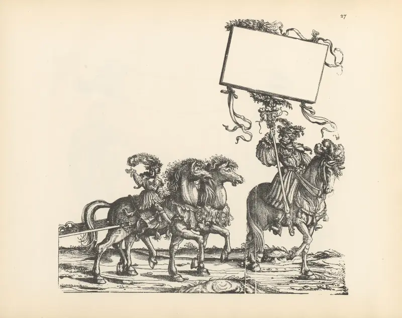 The Triumphs of the Emperor Maximilian I Pl.27 av Hans Burgkmair The Elder