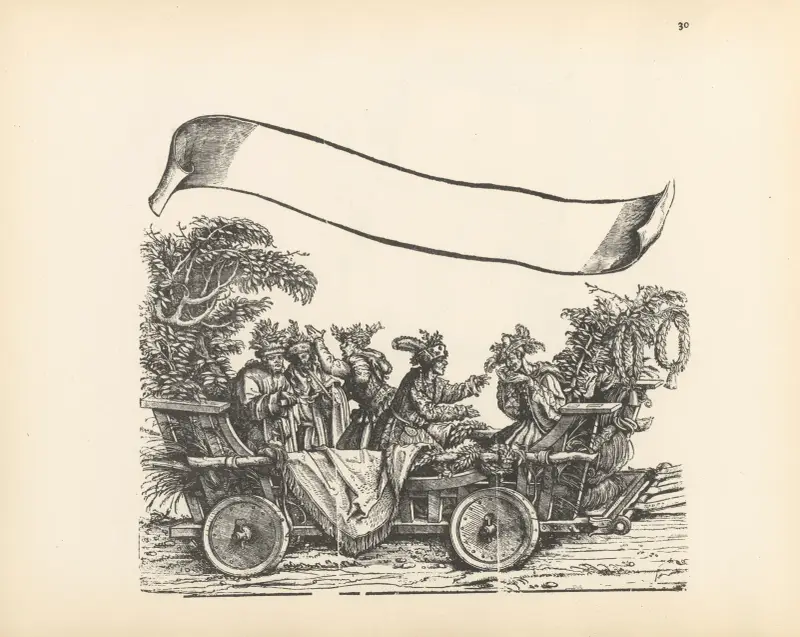 Kejsar Maximilians I triumfer, pl. 30 av Hans Burgkmair The Elder