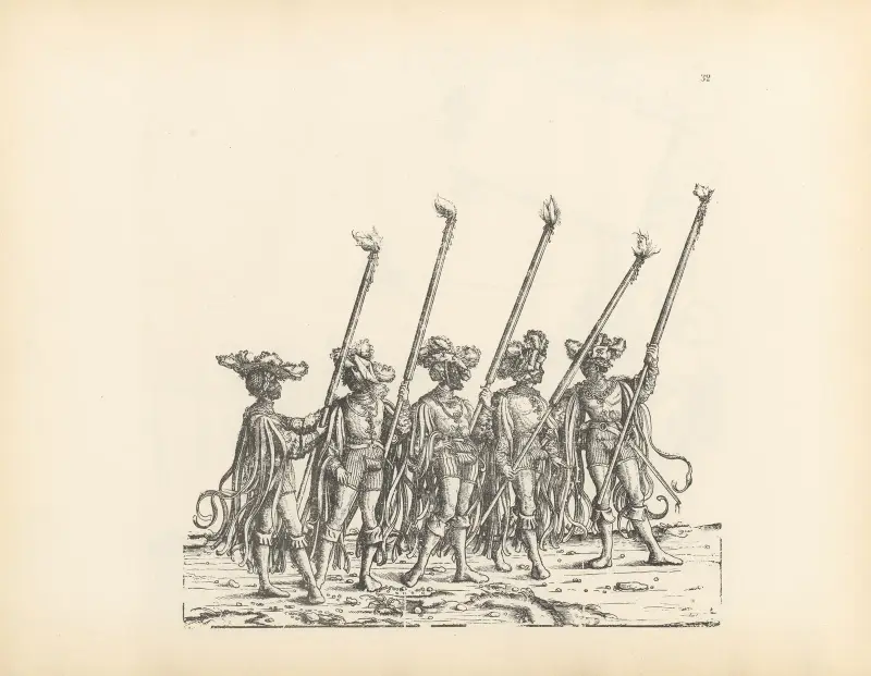 The Triumphs of the Emperor Maximilian I Pl.32 av Hans Burgkmair The Elder