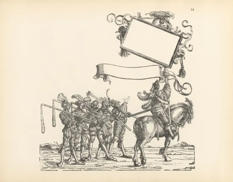 Kejsar Maximilian I:s triumfer, pl. 33 av Hans Burgkmair The Elder