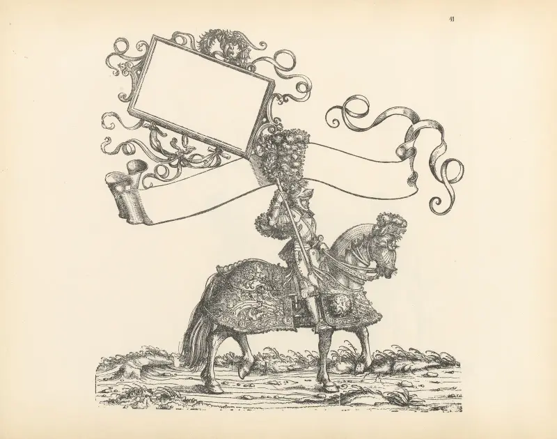 Kejsar Maximilian I:s triumfer, pl. 41 av Hans Burgkmair The Elder