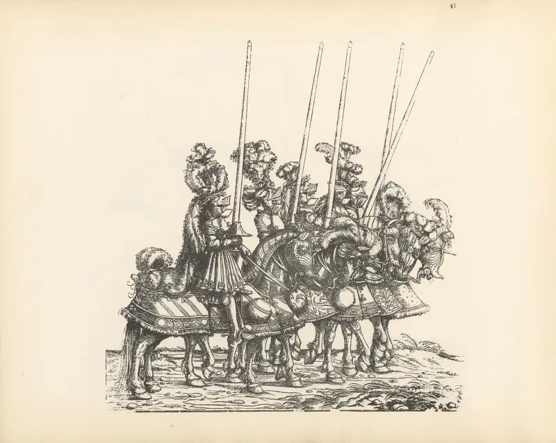 The Triumphs of the Emperor Maximilian I Pl.43 av Hans Burgkmair The Elder