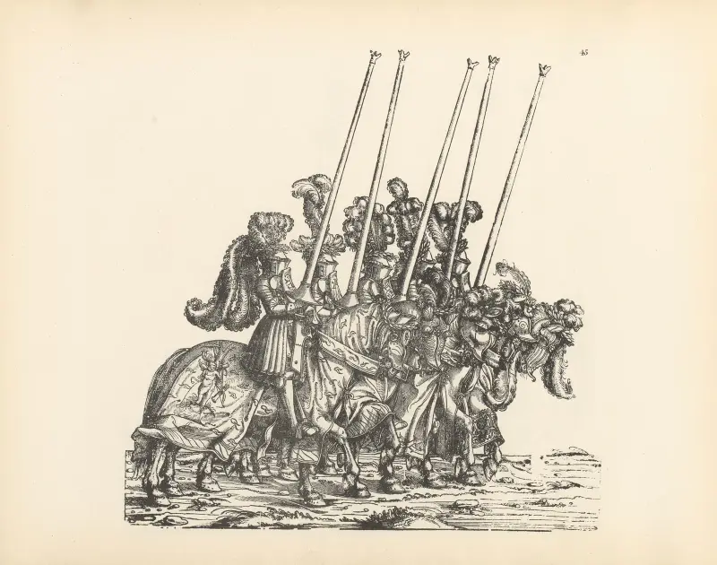 The Triumphs of the Emperor Maximilian I Pl.45 av Hans Burgkmair The Elder