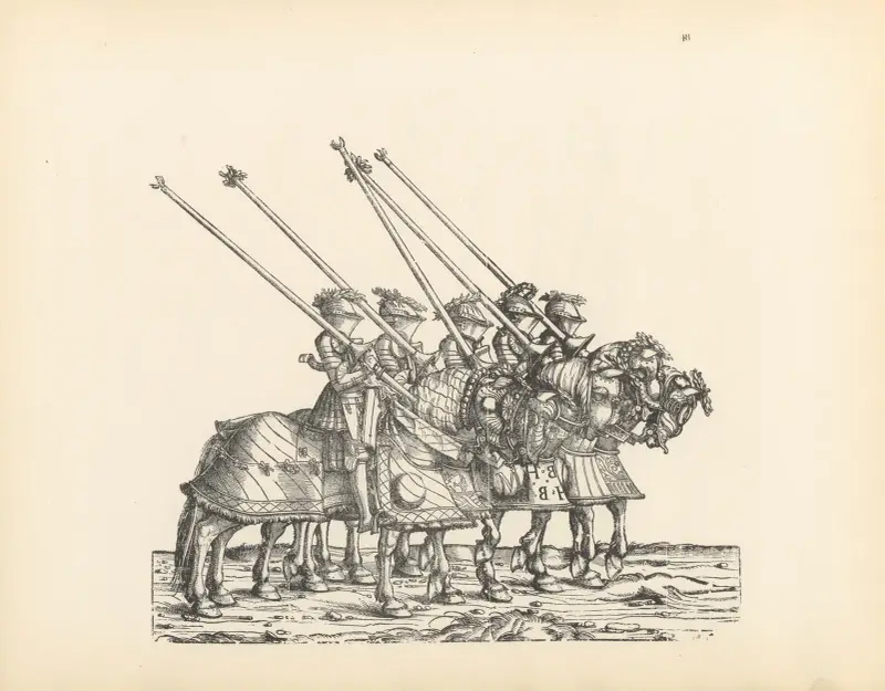 Kejsar Maximilian I:s triumfer, pl. 48 av Hans Burgkmair The Elder