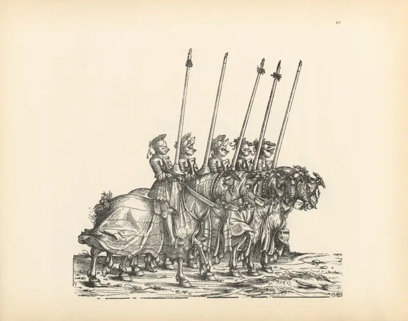 The Triumphs of the Emperor Maximilian I Pl.49 av Hans Burgkmair The Elder