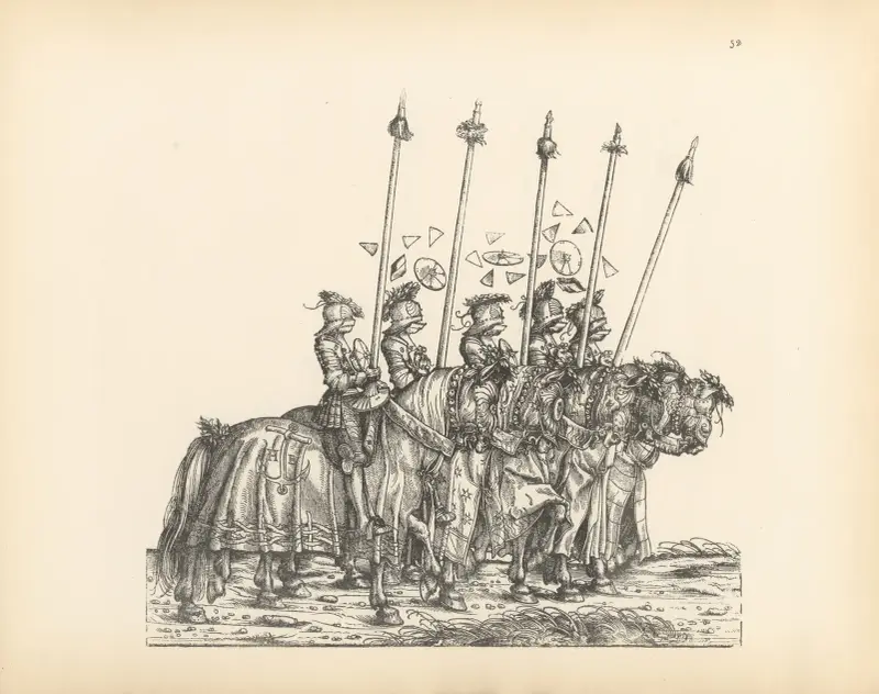 The Triumphs of the Emperor Maximilian I Pl.52 av Hans Burgkmair The Elder