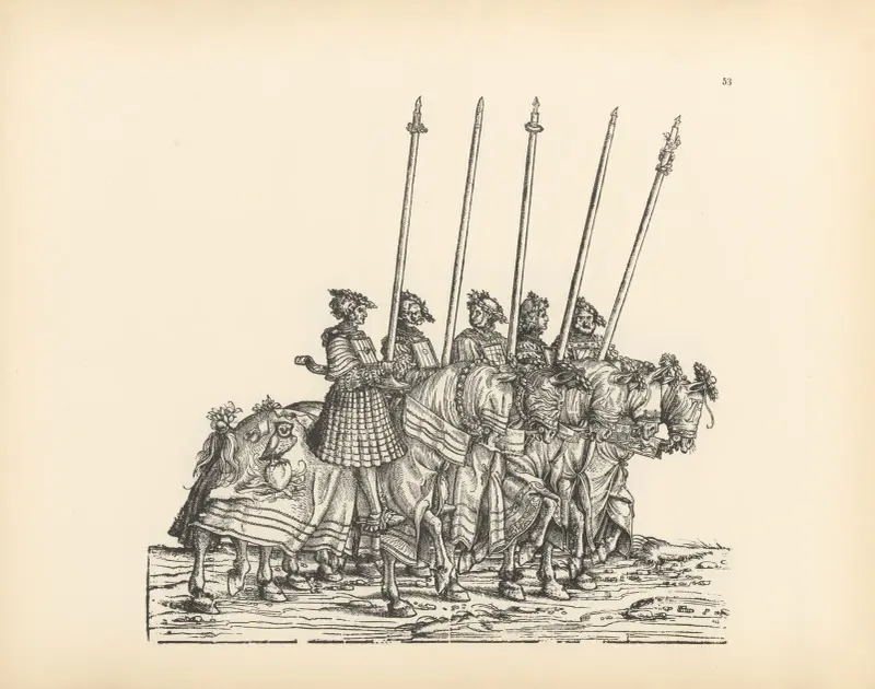 The Triumphs of the Emperor Maximilian I Pl.53 av Hans Burgkmair The Elder
