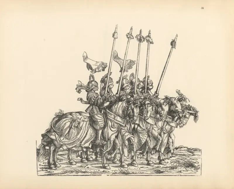 The Triumphs of the Emperor Maximilian I Pl.55 av Hans Burgkmair The Elder