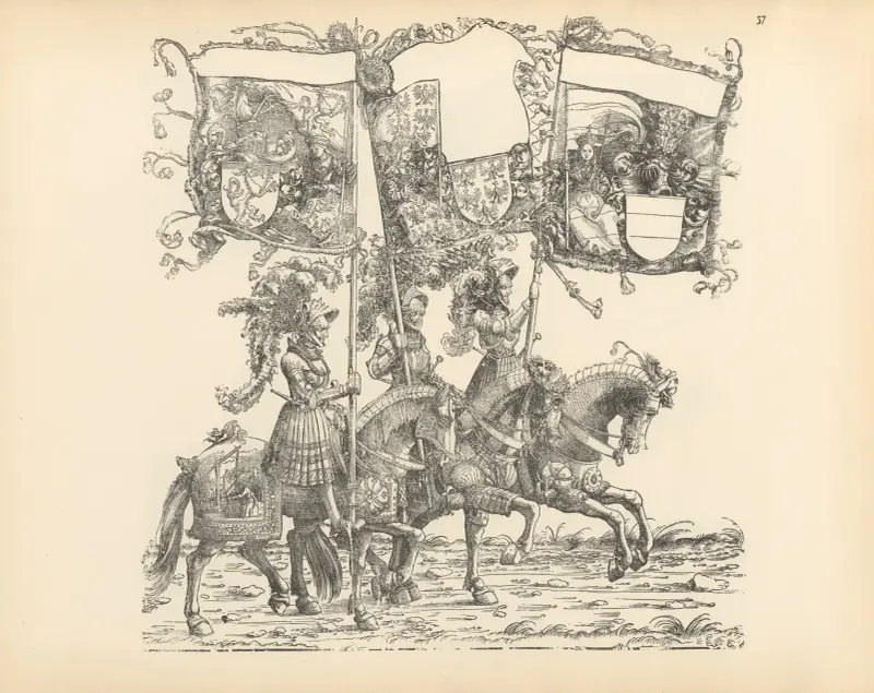 The Triumphs of the Emperor Maximilian I Pl.57 av Hans Burgkmair The Elder